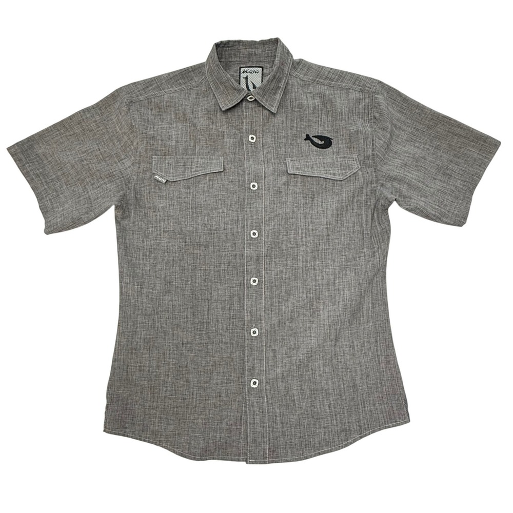 Mojo Sportswear Mens Gray Short Sleeve Fishing Shirt M-DS6500 Medium